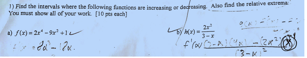 Solved Find the intervals where the following functions are | Chegg.com