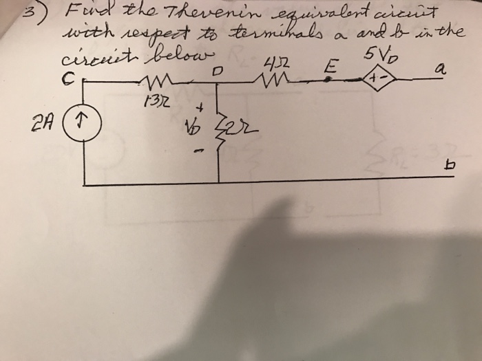 Solved find thevenin equivalent circuit with respect to chegg