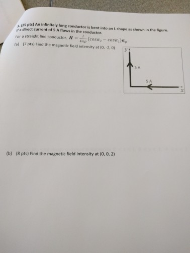 Solved An Infinitely Long Conductor Is Bent Into An L Shape 8387