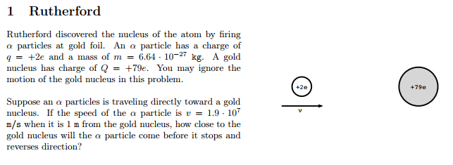 rutherford discovered that the nucleus of an atom has which charge