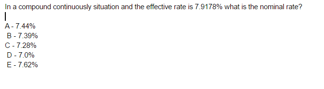 Solved In a compound continuously situation and the | Chegg.com