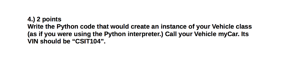Solved 4.) 2 points Write the Python code that would create | Chegg.com