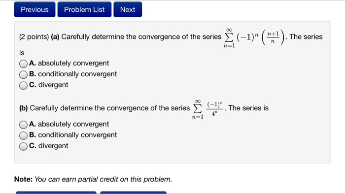 Solved Carefully Determine The Convergence Of The Series | Chegg.com