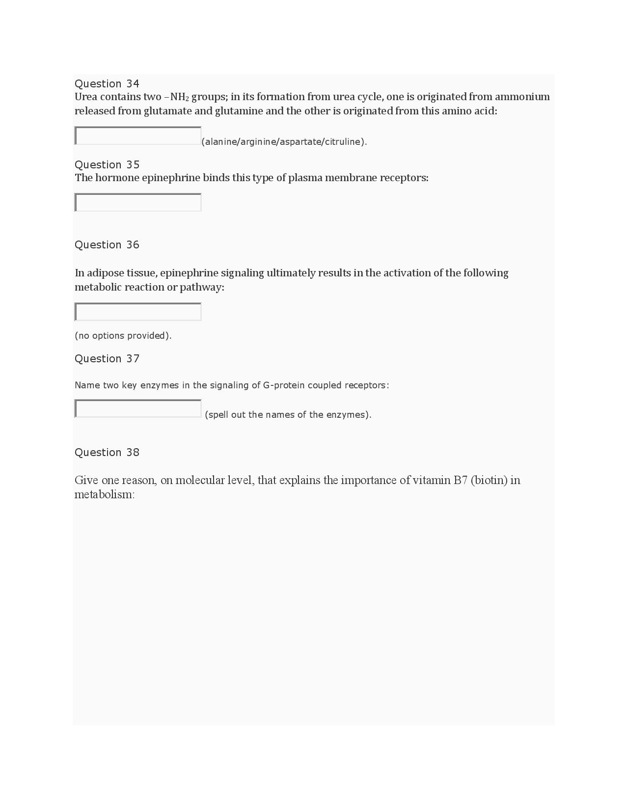 Solved Question 34 Urea contains two -NH2 groups; in its | Chegg.com