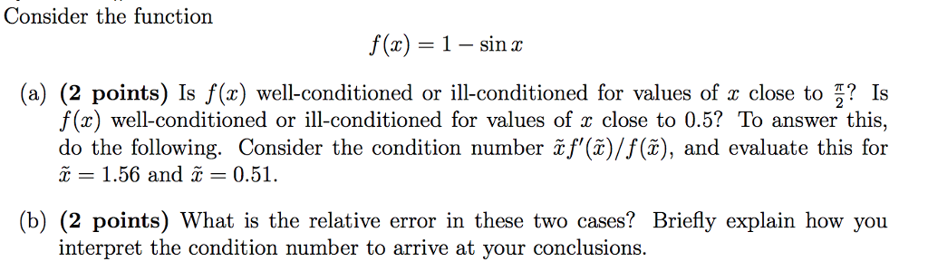 Solved Consider the function f(x)1-in z (a) (2 points) Is | Chegg.com