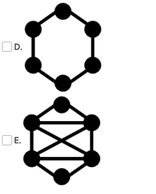 Solved Select the regular graphs. There are 3 correct | Chegg.com