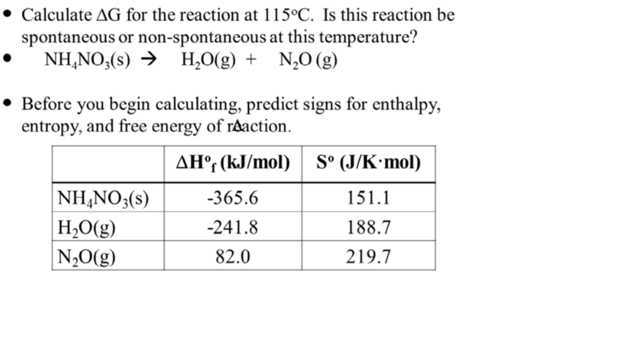 solved-calculate-delta-g-for-the-reaction-at-115-degree-c-chegg