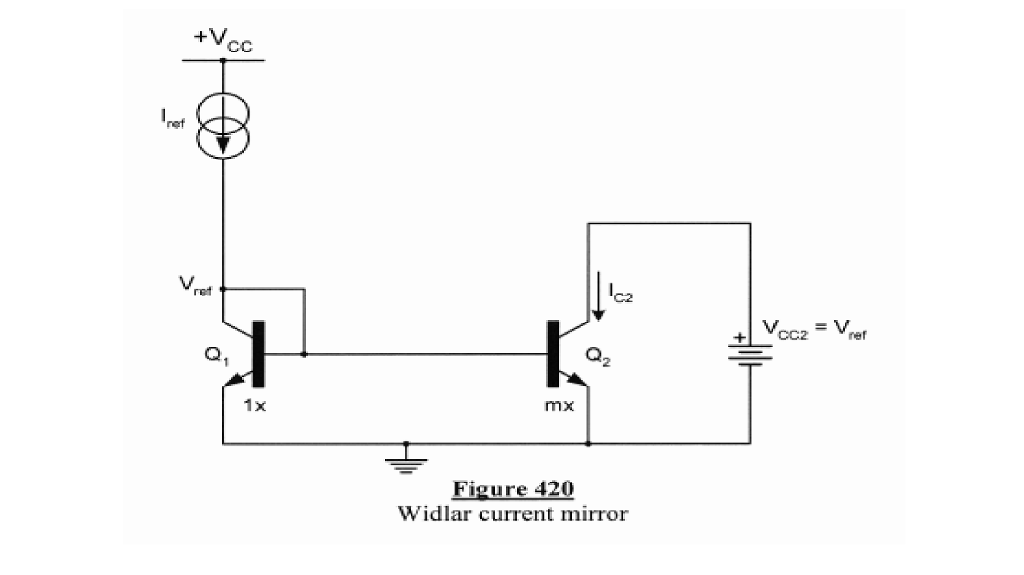 Solved 420. The schematic of a Widlar current mirror is | Chegg.com