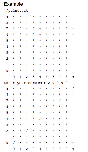 Solved This is a project in C programming called Paint from | Chegg.com