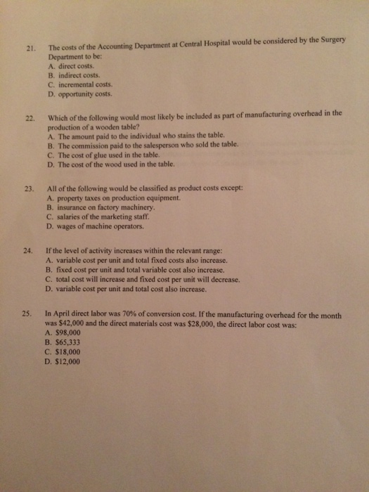 Solved Part I. Questions 1-10 are worth 2 points each. | Chegg.com