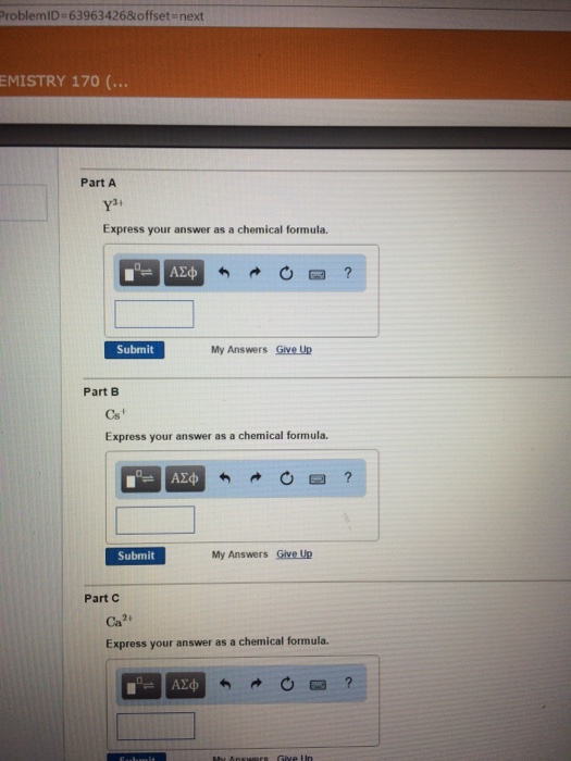 Solved Which noble gas ks isoelectronic with each of the