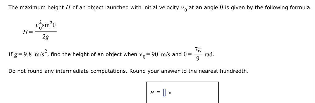 solved-the-maximum-height-h-of-an-object-launched-with-chegg