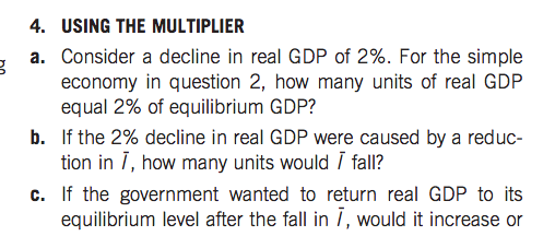 Solved 2 A SIMPLE ECONOMY Suppose That The Economy Is Chegg