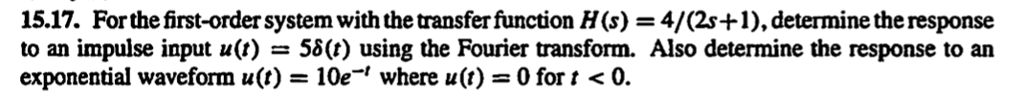 solved-for-the-first-order-system-with-the-transfer-function-chegg