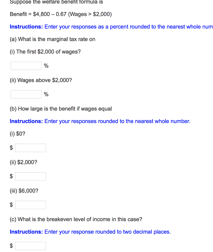 Tax Benefit Formula