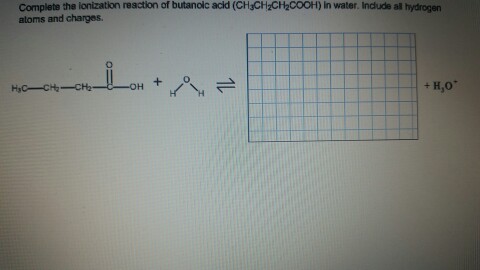 Solved Complete the ionization reaction of butanoic acid | Chegg.com