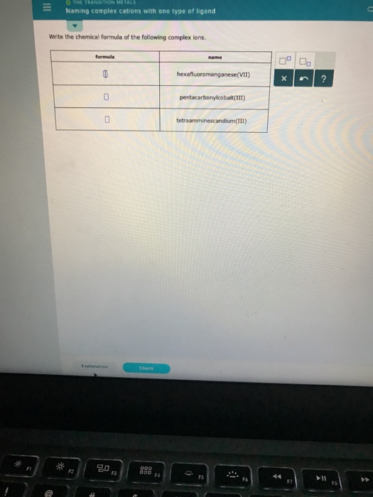 Solved Write the chemical formula of the following complex | Chegg.com