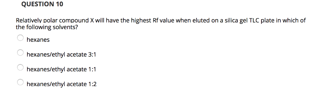 Solved QUESTION9 Rank the following molecules in order of | Chegg.com