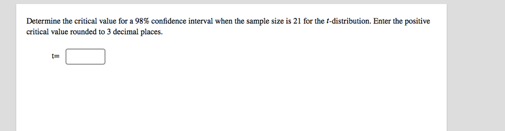 Solved Determine The Critical Value For A 98 Confidence Chegg solved-determine-the-critical-value-for-a-98-confidence-chegg