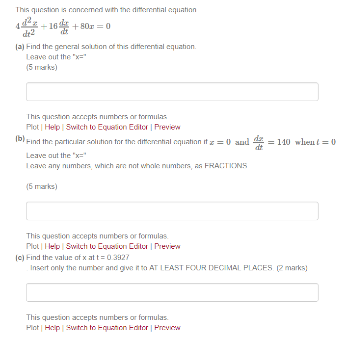 Solved This question is concerned with the differential | Chegg.com