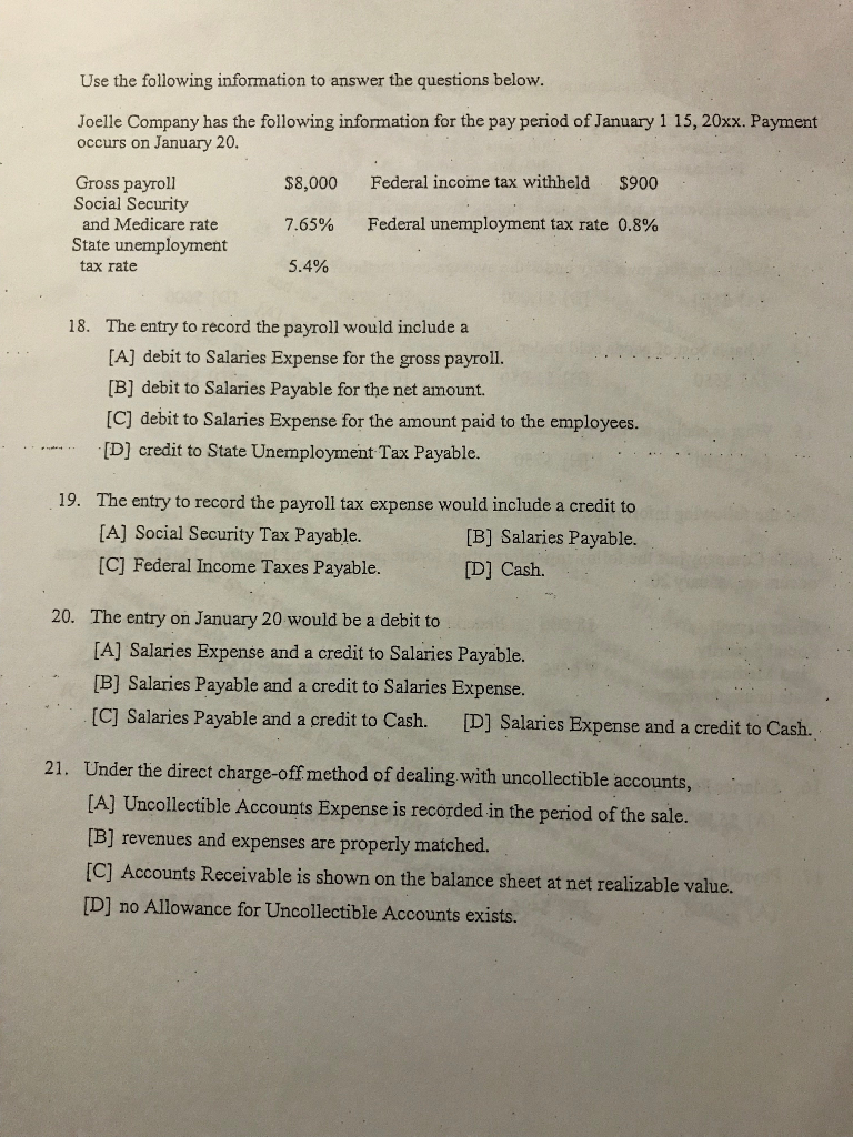 Solved Use The Following Information To Answer The Questions Chegg