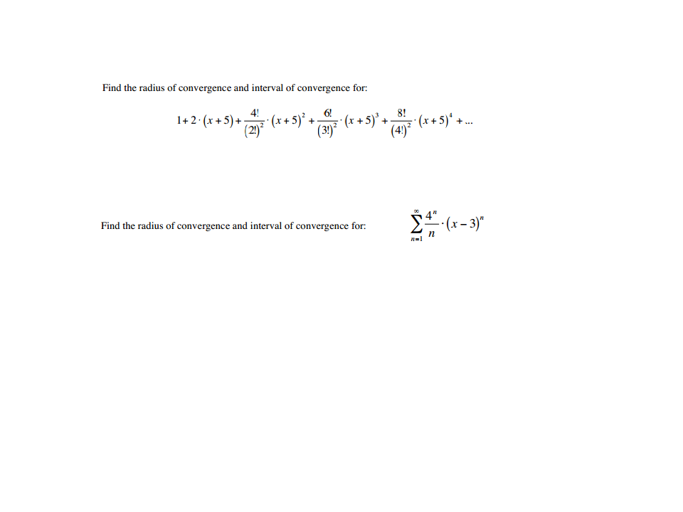find the interval and radius of convergence calculator