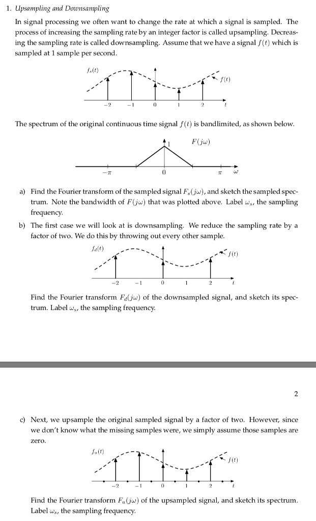 1-upsampling-and-downsampling-in-signal-processing-chegg