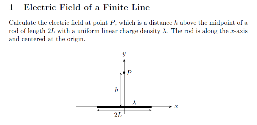 Solved Calculate the electric field at point P, which is a | Chegg.com