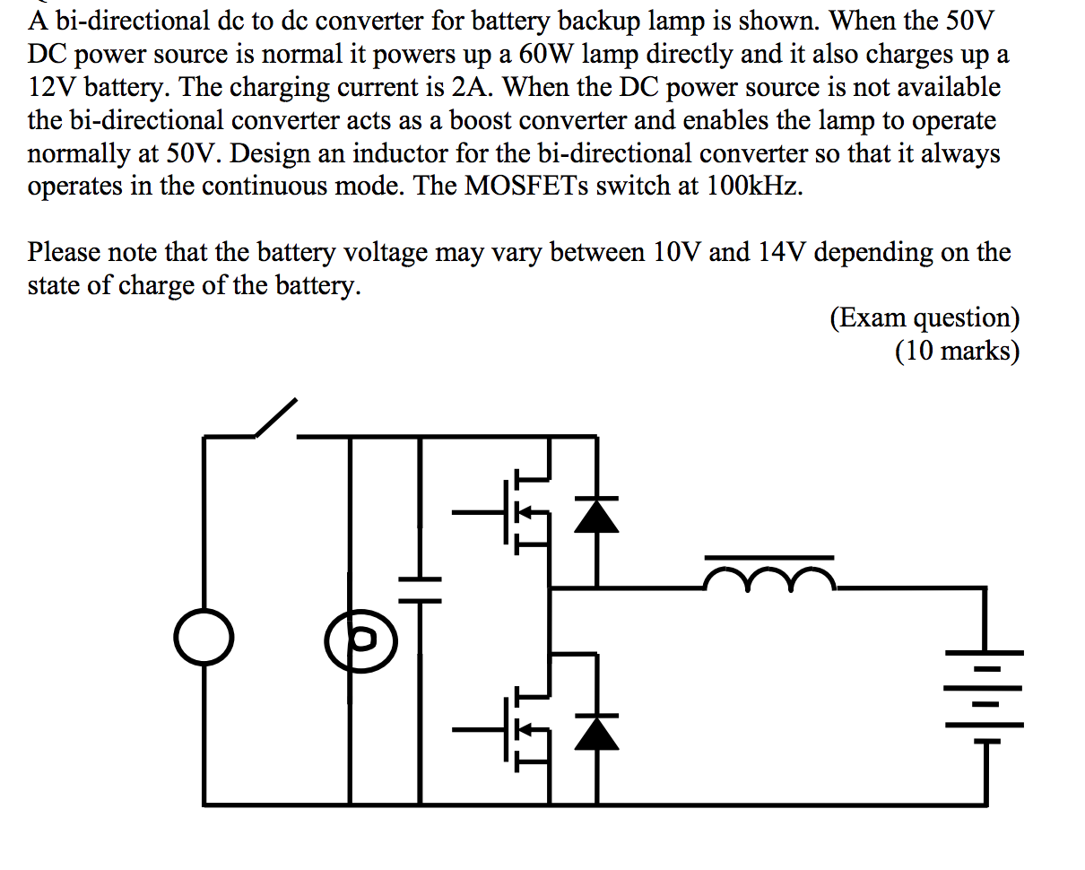 Solved A bidirectional dc to dc converter for battery