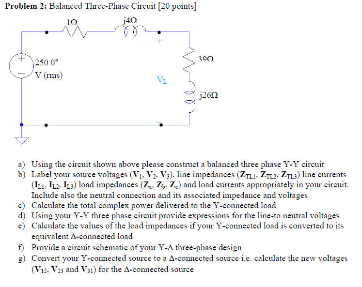 Solved Balanced Three-Phase Circuit Using The Circuit Shown | Chegg.com