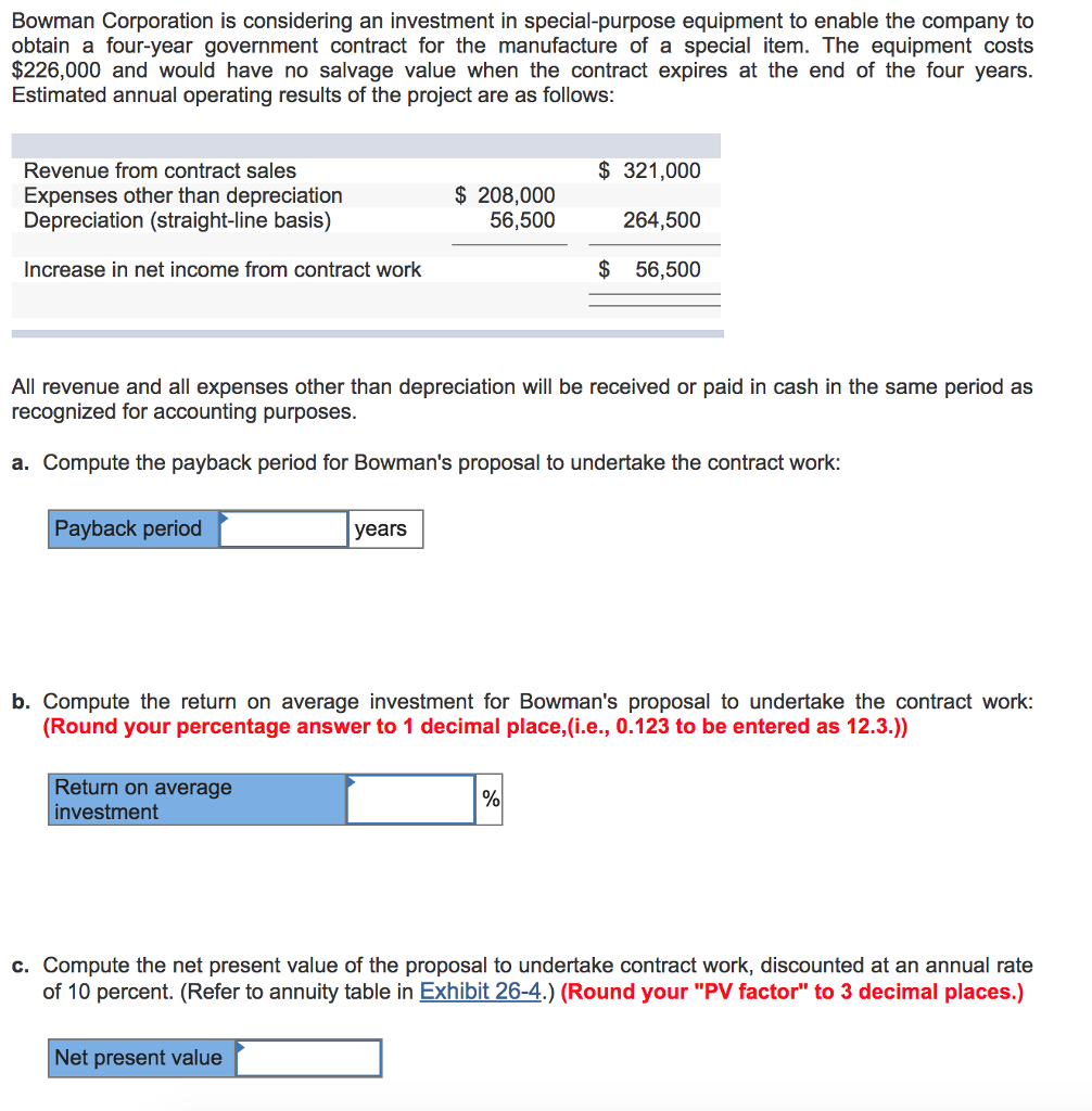 average investment contract