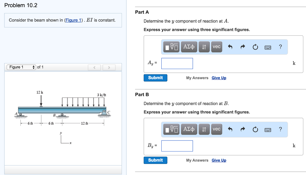 Solved Problem 10.2 Consider the beam shown in (Figure 1). | Chegg.com