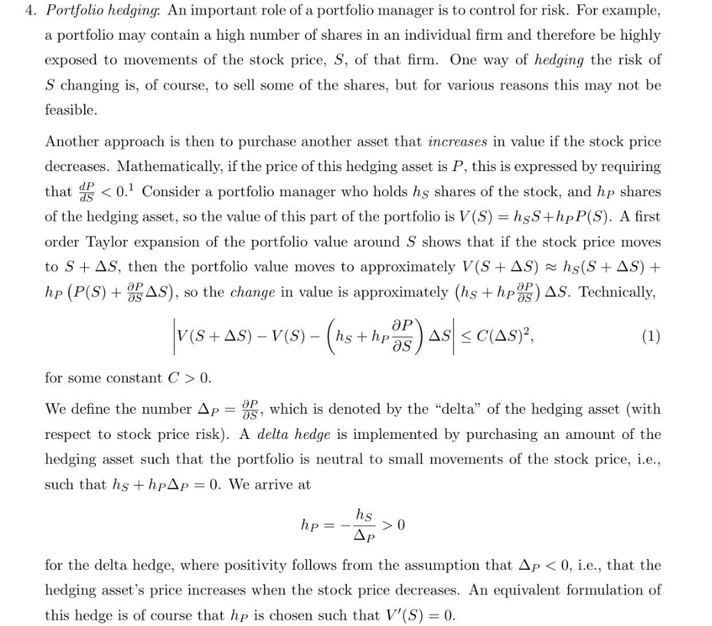 solved-m-portfolio-hedging-an-important-role-of-a-chegg