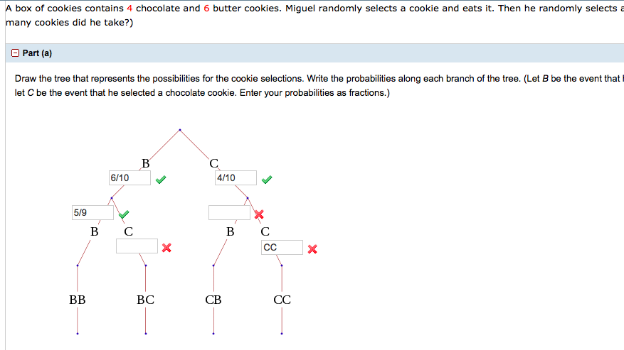 Solved A Box Of Cookies Contains 4 Chocolate And 6 Butter | Chegg.com