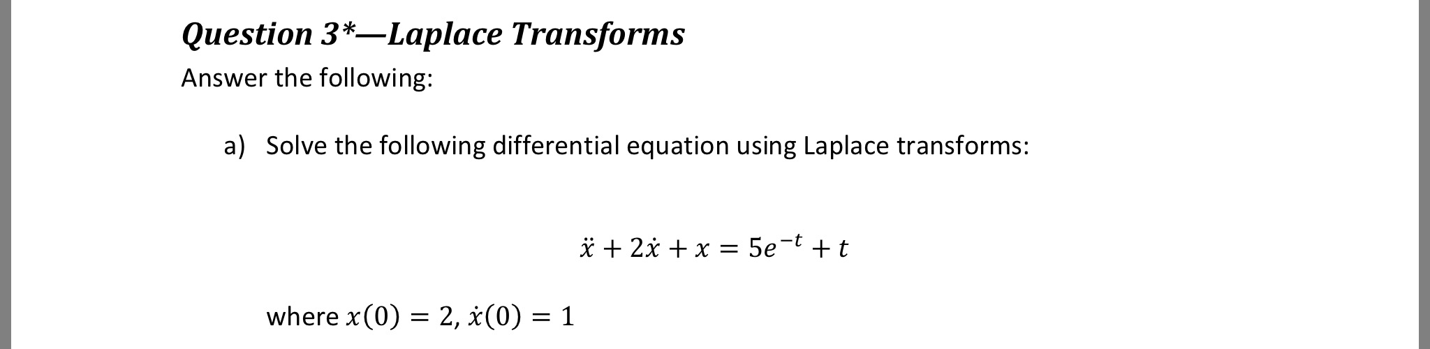 Solved Solve the following differential equation using | Chegg.com