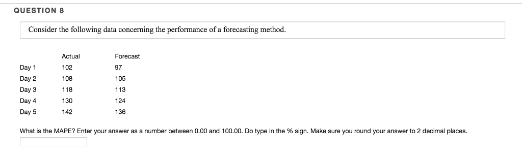 Solved QUESTION 8 Consider the following data concerning the | Chegg.com