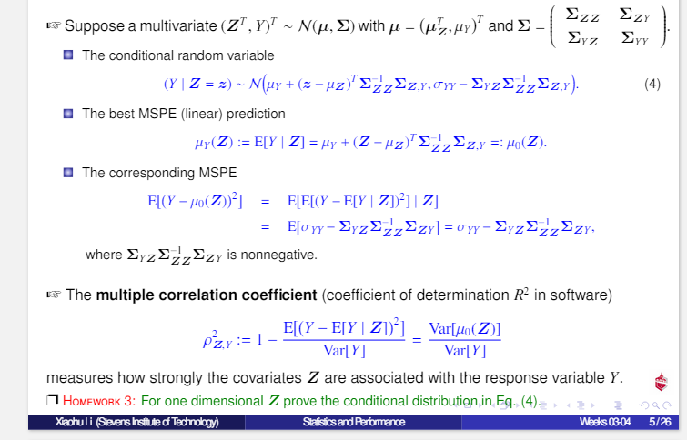 Suppose a multivariate (Z^T, Y)^T ~ N(mu, sigma) with | Chegg.com