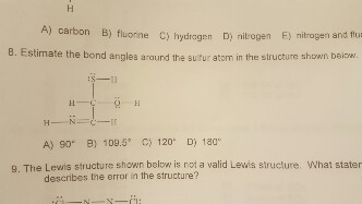 Solved Estimate the bond angles around the sulfur atom in | Chegg.com