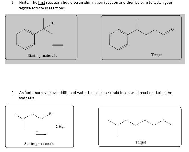 Solved Show The Multi Step Synthesis Of These Two Products | Chegg.com