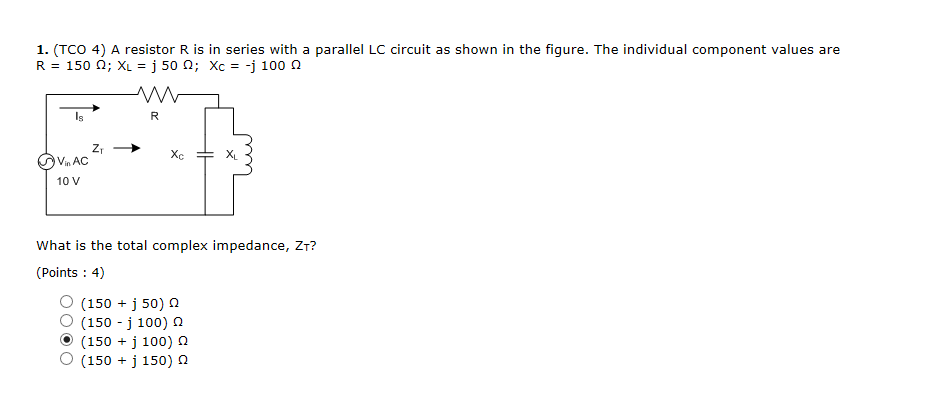 Solved A resistor R is in series with a parallel LC circuit | Chegg.com