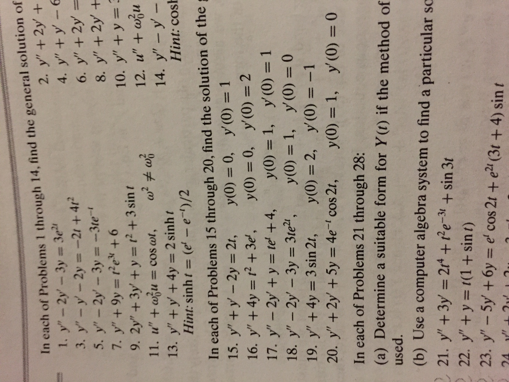 Solved In each of Problem 1 through 14, find the general | Chegg.com