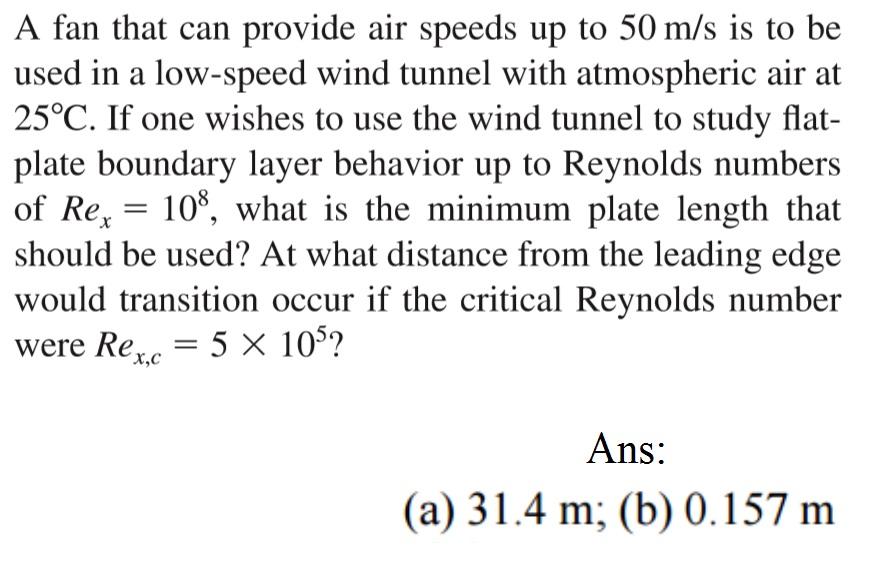 Solved A fan that can provide air speeds up to 50 m/s is to