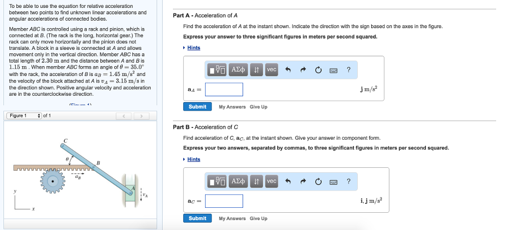 Solved Part A - Acceleration of A Find the acceleration of A | Chegg.com