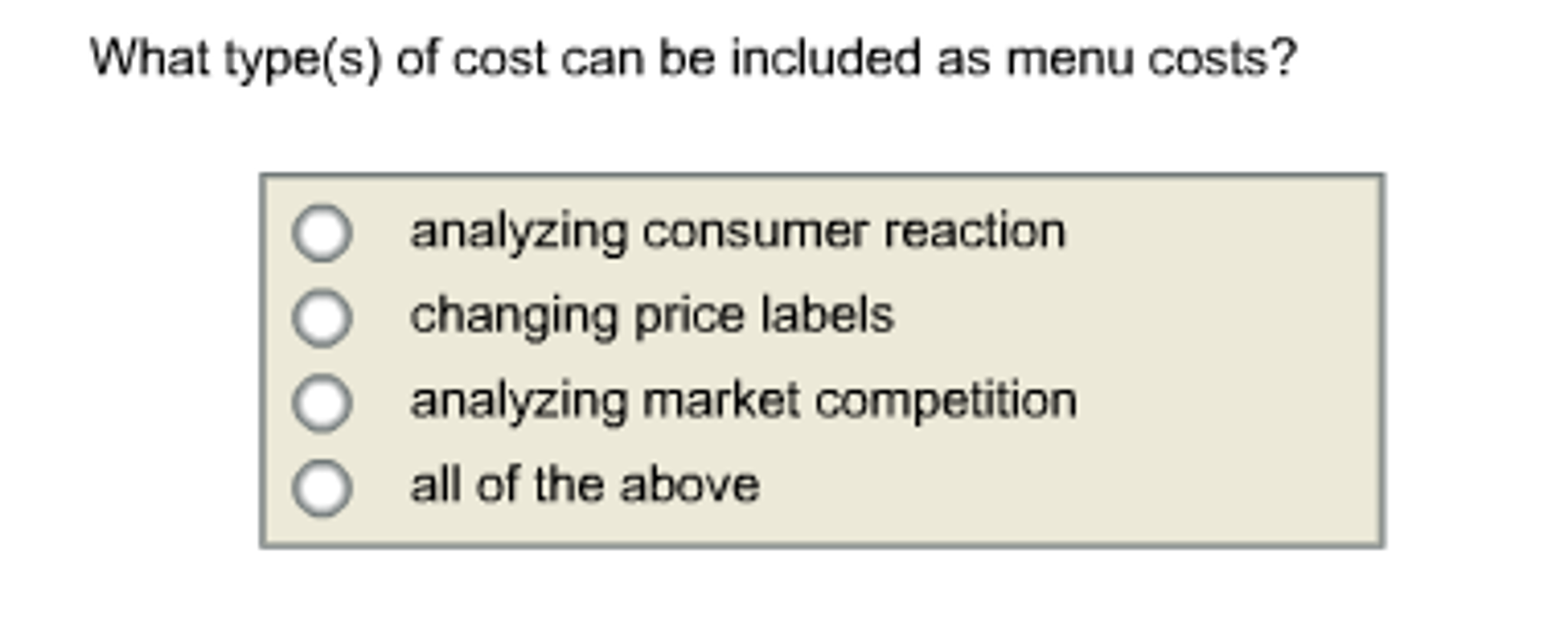 Solved What type(s) of cost can be included as menu costs?