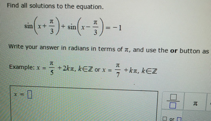 solved-find-all-solutions-to-the-equation-sin-x-pi-3-chegg