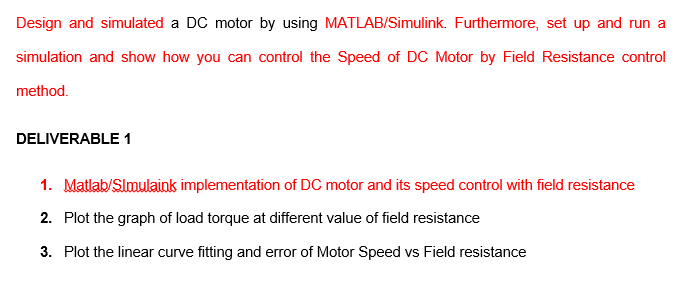 Solved Design and simulated a DC motor by using | Chegg.com