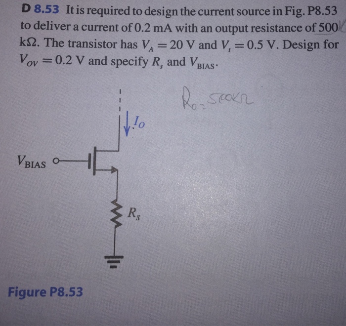 Solved It is required to design the current source in Fig. | Chegg.com