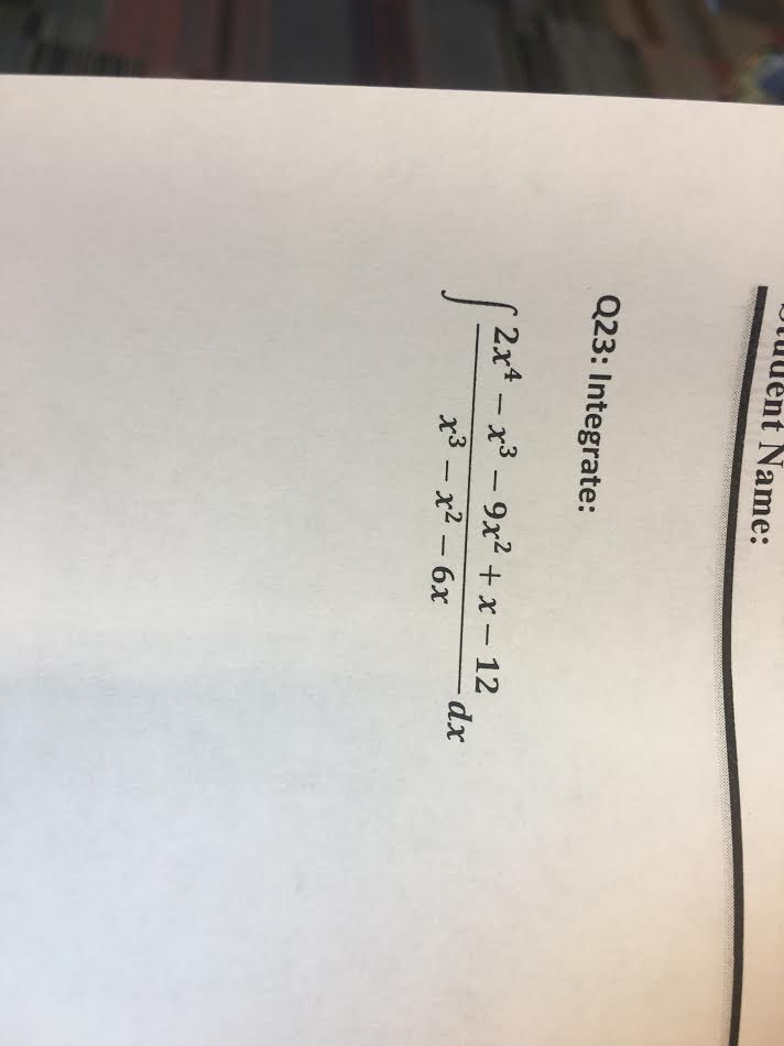 integration of x 2 x 4 x 2 12 dx