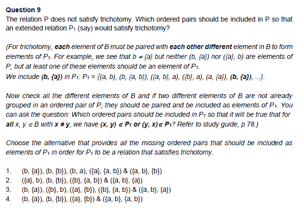 Solved Consider The Following Relation On Set B-fa, B, Fa), | Chegg.com