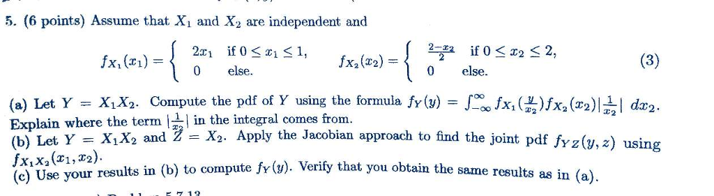 Assume that X1 and X2 are independent and fX1 (x1) = | Chegg.com